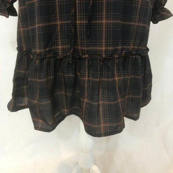 NWT Promesa Women's Vintage Inspired Dark Navy With Copper Striping Dress - Picture 5 of 9